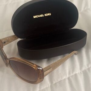 Michael Kors Brown Gradient Lenses with Gold-Tone Arms Sunglasses